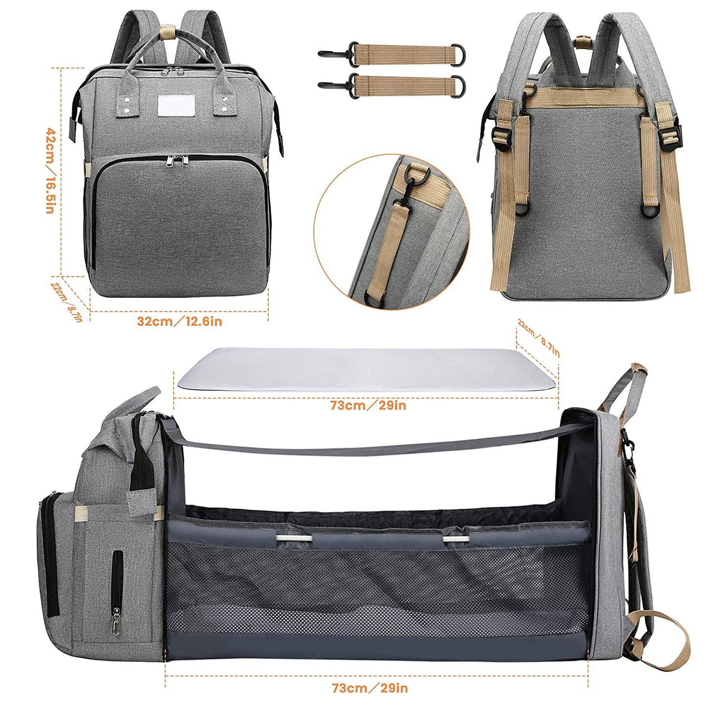 Sac à langer portatif | Berceau de voyage BabyNappy™ - Boutchou et Ma