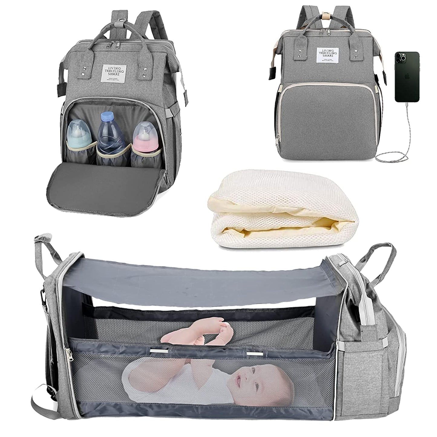 Sac à langer portatif | Berceau de voyage BabyNappy™ - Boutchou et Ma