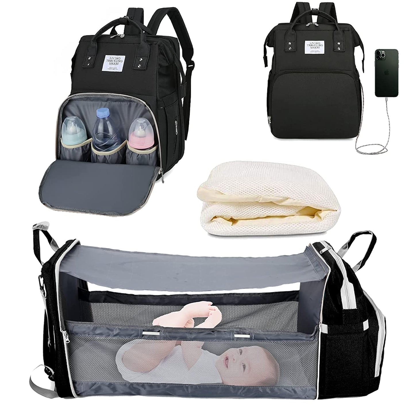 Sac à langer portatif | Berceau de voyage BabyNappy™ - Boutchou et Ma