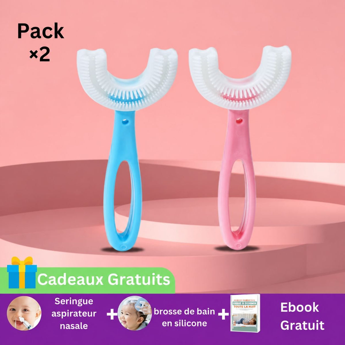 U360°Teeth™ - Brosse à dents 2.0 | Enfants - Boutchou et Ma